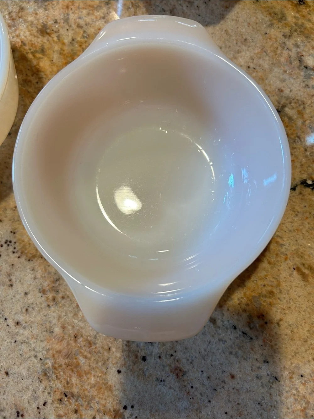Fire King #472 Peach Lustre Set of 2 12oz Round Casserole + (1) 6oz Custard Cup